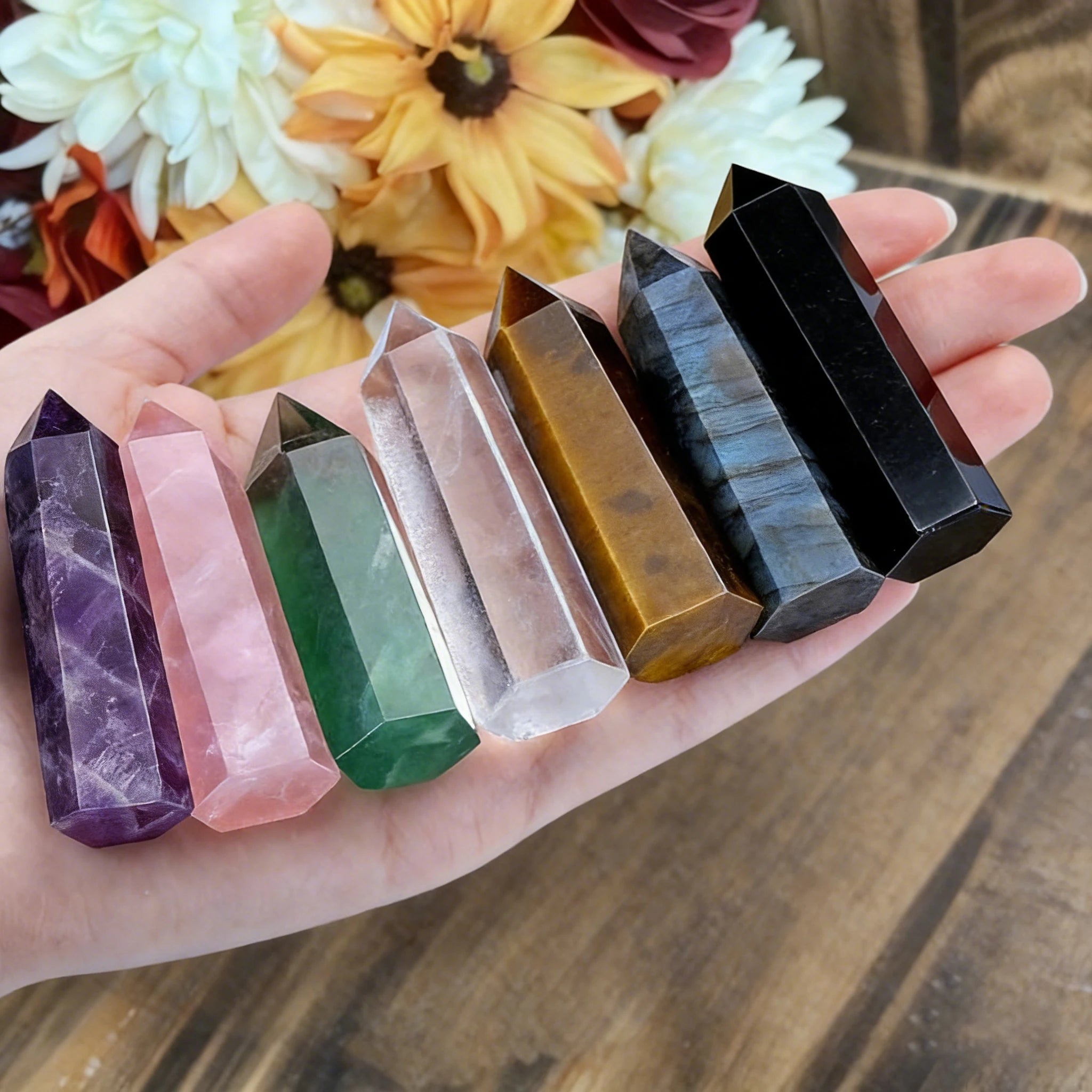 4-7cm Natural Crystal Point Column Energy Purification Reiki Healing Stone for Meditation Mindful Relaxation Home Decor Gift