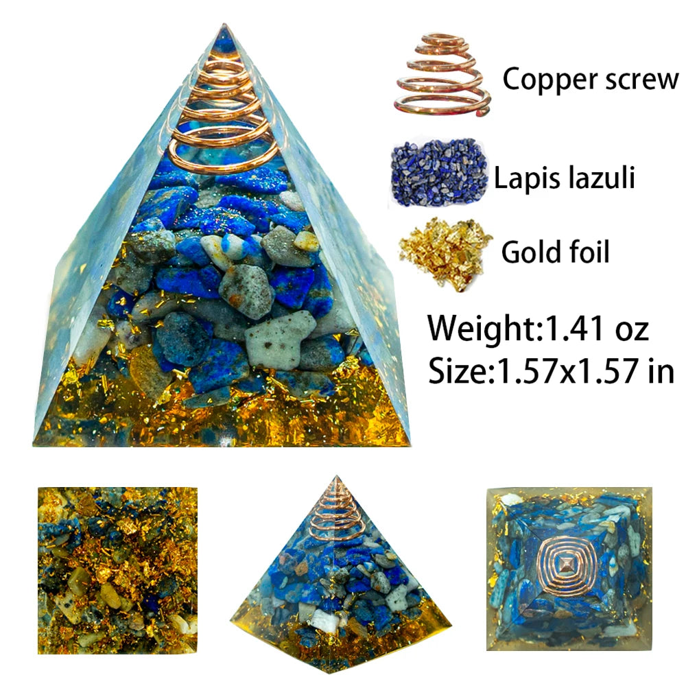 4cm Natural Crystal Pyramid for Chakra Balancing & Sacred Geometry - Aids in Energy Cleansing and Lucid Bedroom Dreaming