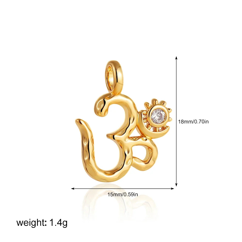 Exquisite Waterproof Moon Star Sun Evil Eyes Pendant for Women Charms Gold Color DIY Accessories Stainless Steel Jewelry