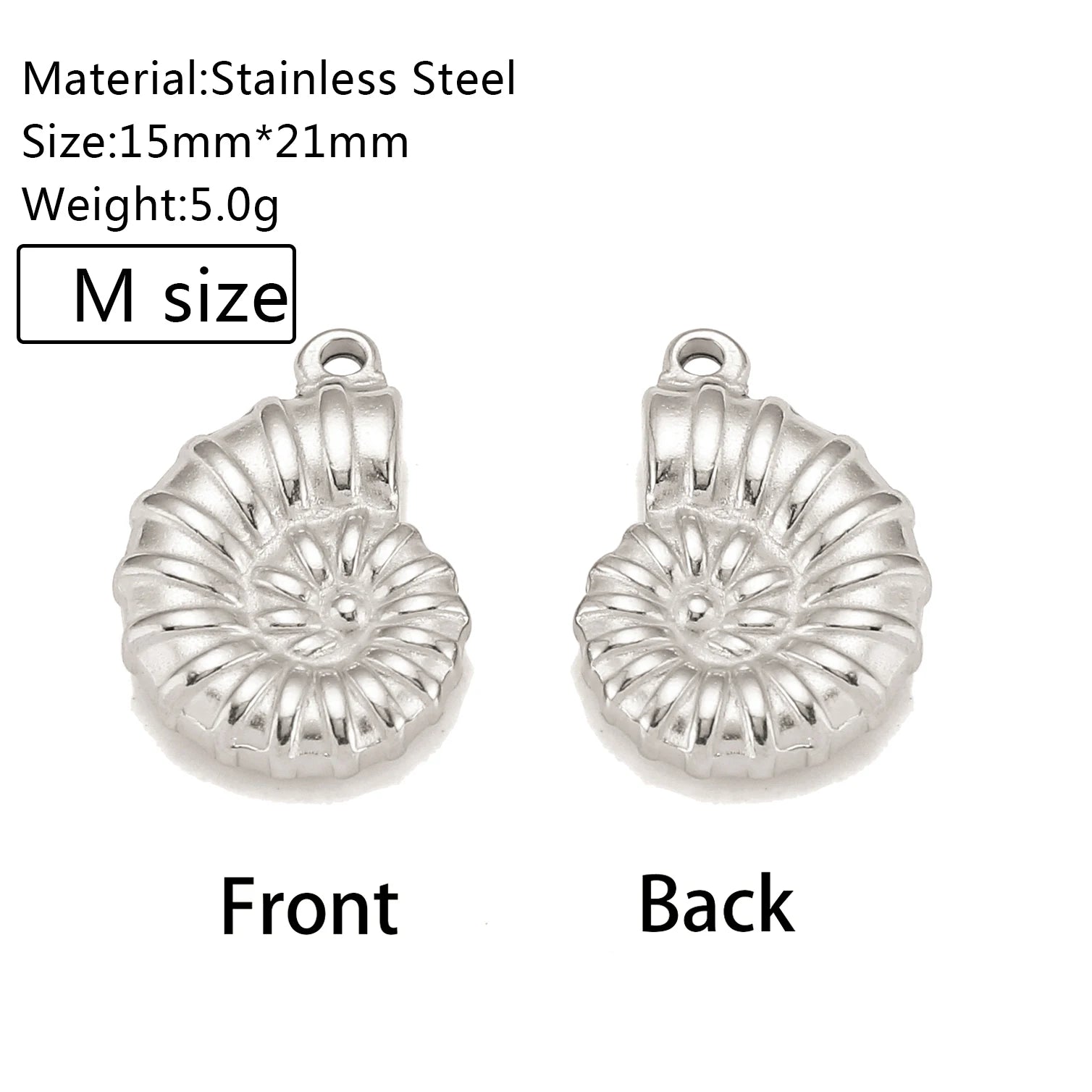 3Pcs/Lot Casting Sun/Conch/Flower Charms Stainless Steel Small/Big Bohemia Fashion Pendants DIY Necklace Jewelry Making Supplies