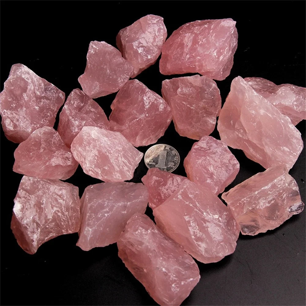 Big Natural Rose Quartz Stone Raw Crystals Stones Healing Mineral Specimen Rock Raw Rough Quartz Pink Crystal Gemstones