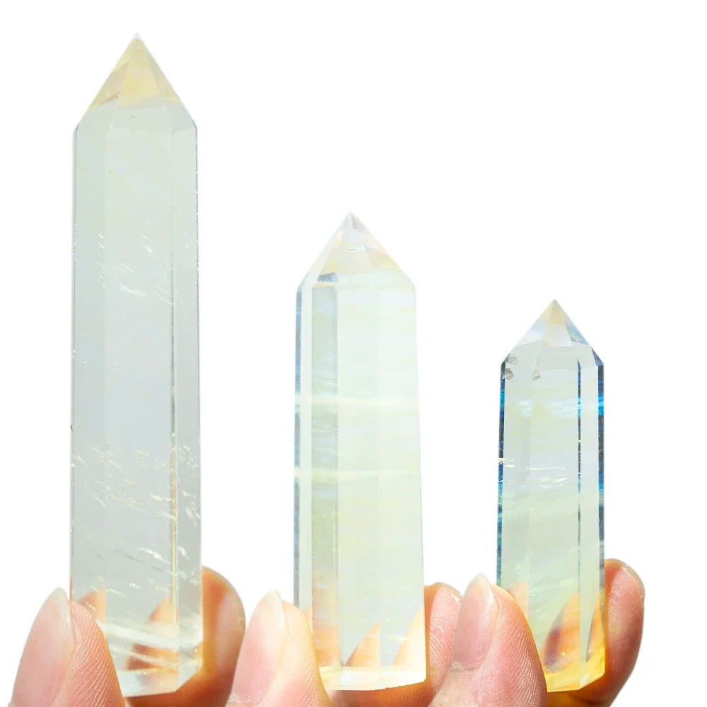 4-7cm Natural Crystal Point Column Energy Purification Reiki Healing Stone for Meditation Mindful Relaxation Home Decor Gift