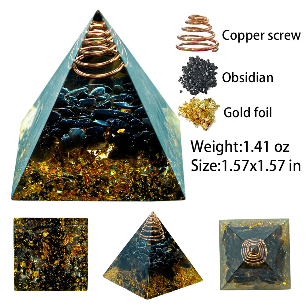 4cm Natural Crystal Pyramid for Chakra Balancing & Sacred Geometry - Aids in Energy Cleansing and Lucid Bedroom Dreaming