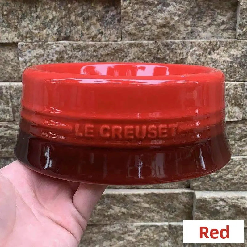 LeCreuset Cool Color Ceramic Enamel Pet Bowl for Dogs And Cats Universal Food And Water Dish Stylish And Functional Petware