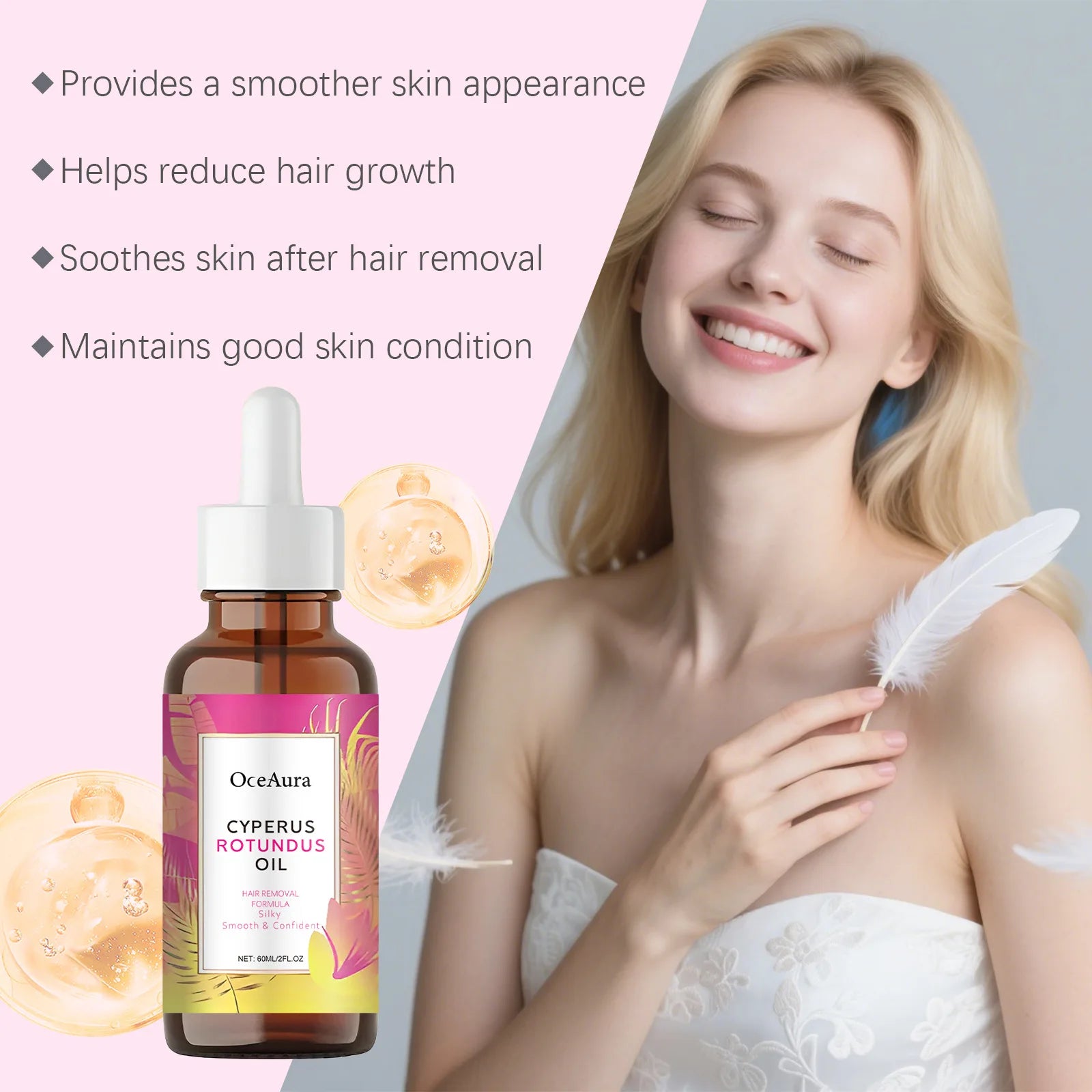 Oceaura Underarm Hair Removal Care Essential Oil Relieve Dryness Moisturize Skinnourish Epidermi After Hair Remove Treatment Oil
