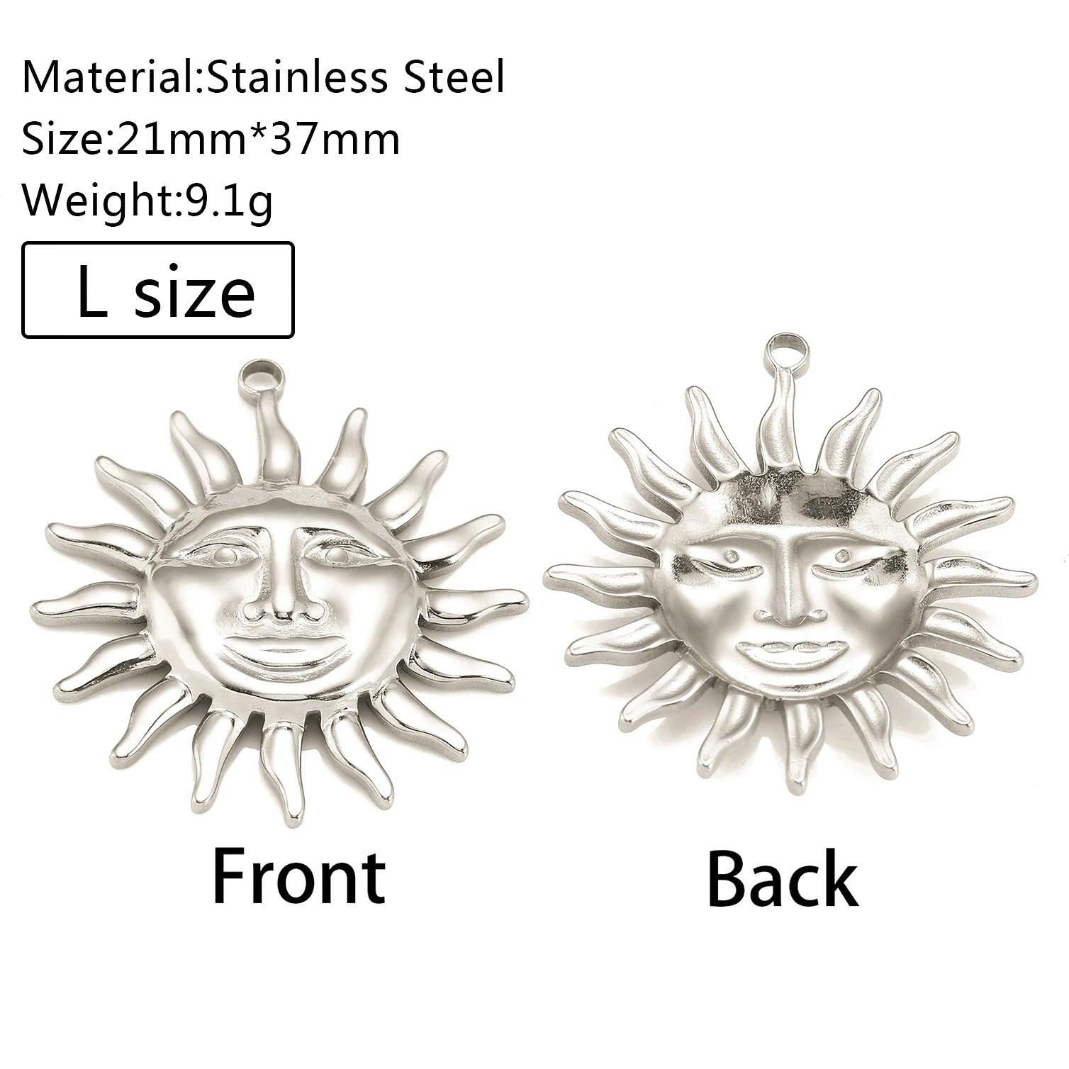 3Pcs/Lot Casting Sun/Conch/Flower Charms Stainless Steel Small/Big Bohemia Fashion Pendants DIY Necklace Jewelry Making Supplies