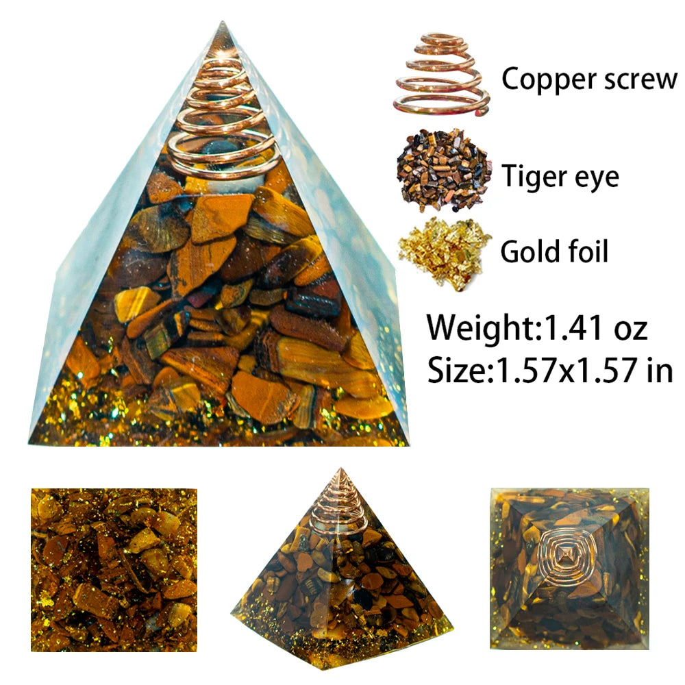 4cm Natural Crystal Pyramid for Chakra Balancing & Sacred Geometry - Aids in Energy Cleansing and Lucid Bedroom Dreaming