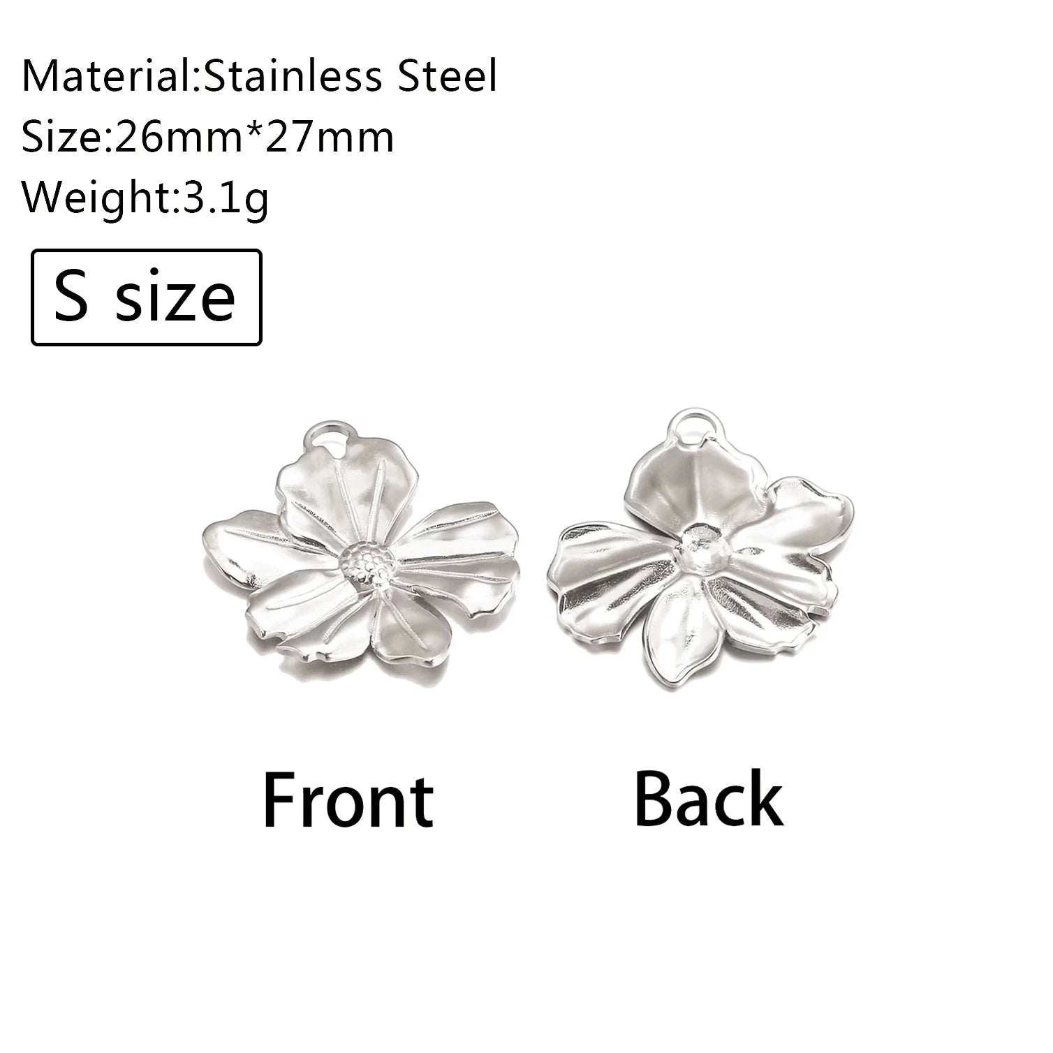 3Pcs/Lot Casting Sun/Conch/Flower Charms Stainless Steel Small/Big Bohemia Fashion Pendants DIY Necklace Jewelry Making Supplies