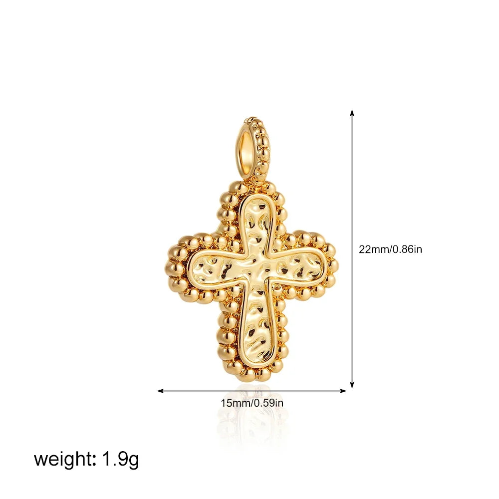 Exquisite Waterproof Moon Star Sun Evil Eyes Pendant for Women Charms Gold Color DIY Accessories Stainless Steel Jewelry