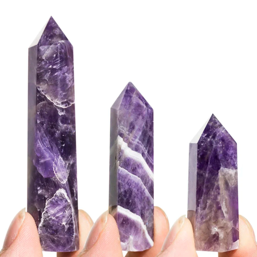 4-7cm Natural Crystal Point Column Energy Purification Reiki Healing Stone for Meditation Mindful Relaxation Home Decor Gift