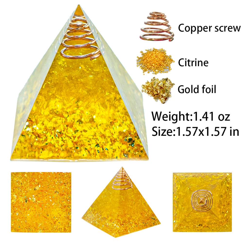 4cm Natural Crystal Pyramid for Chakra Balancing & Sacred Geometry - Aids in Energy Cleansing and Lucid Bedroom Dreaming