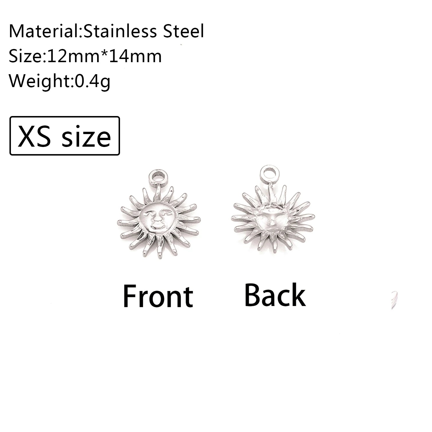 3Pcs/Lot Casting Sun/Conch/Flower Charms Stainless Steel Small/Big Bohemia Fashion Pendants DIY Necklace Jewelry Making Supplies