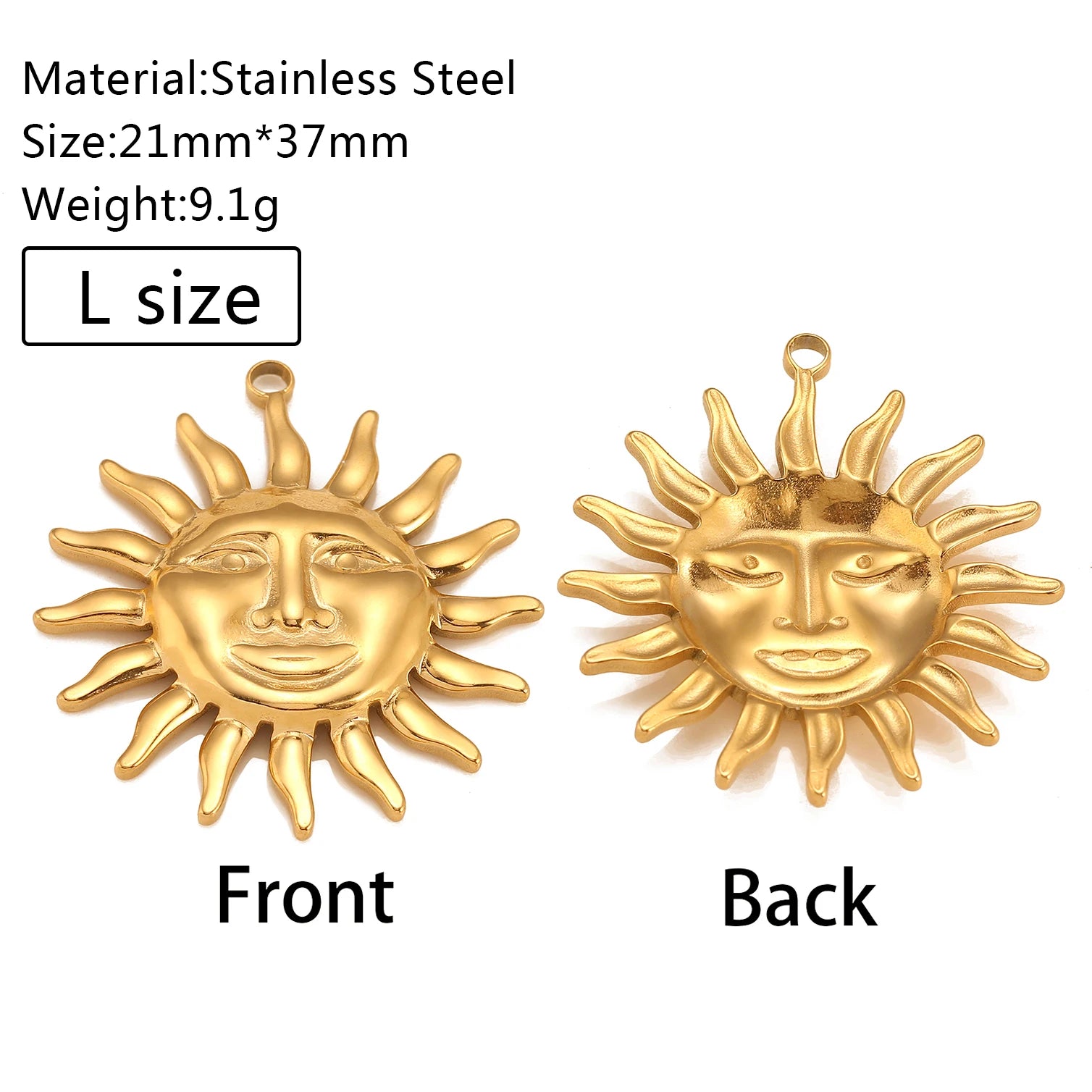 3Pcs/Lot Casting Sun/Conch/Flower Charms Stainless Steel Small/Big Bohemia Fashion Pendants DIY Necklace Jewelry Making Supplies