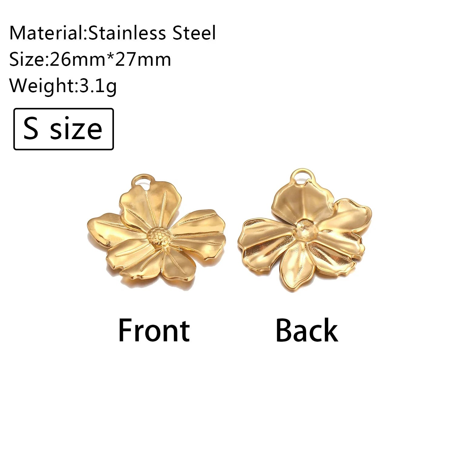 3Pcs/Lot Casting Sun/Conch/Flower Charms Stainless Steel Small/Big Bohemia Fashion Pendants DIY Necklace Jewelry Making Supplies