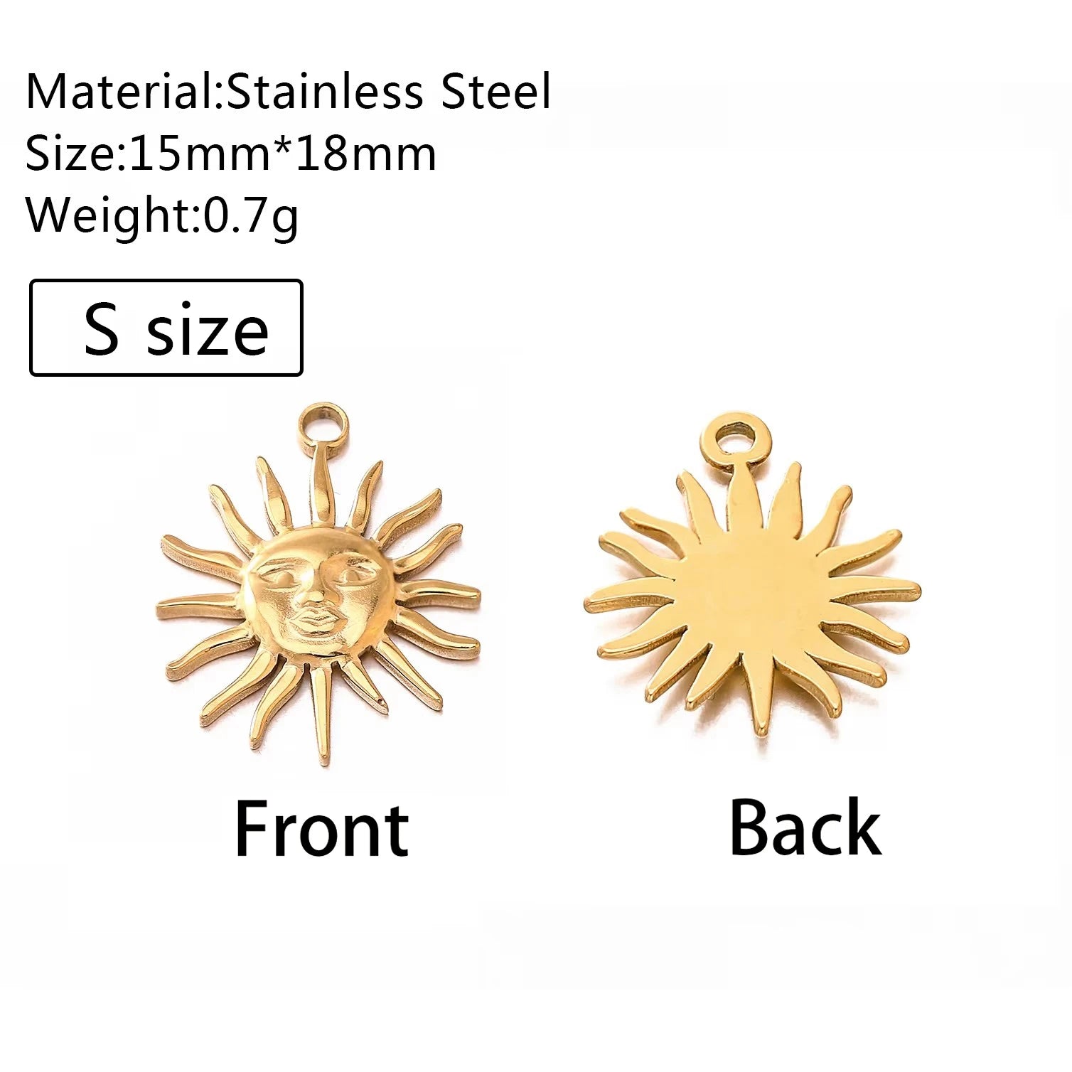 3Pcs/Lot Casting Sun/Conch/Flower Charms Stainless Steel Small/Big Bohemia Fashion Pendants DIY Necklace Jewelry Making Supplies