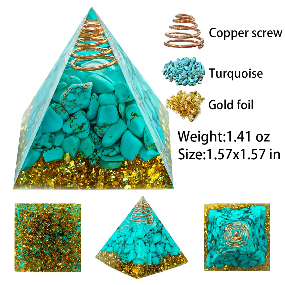 4cm Natural Crystal Pyramid for Chakra Balancing & Sacred Geometry - Aids in Energy Cleansing and Lucid Bedroom Dreaming