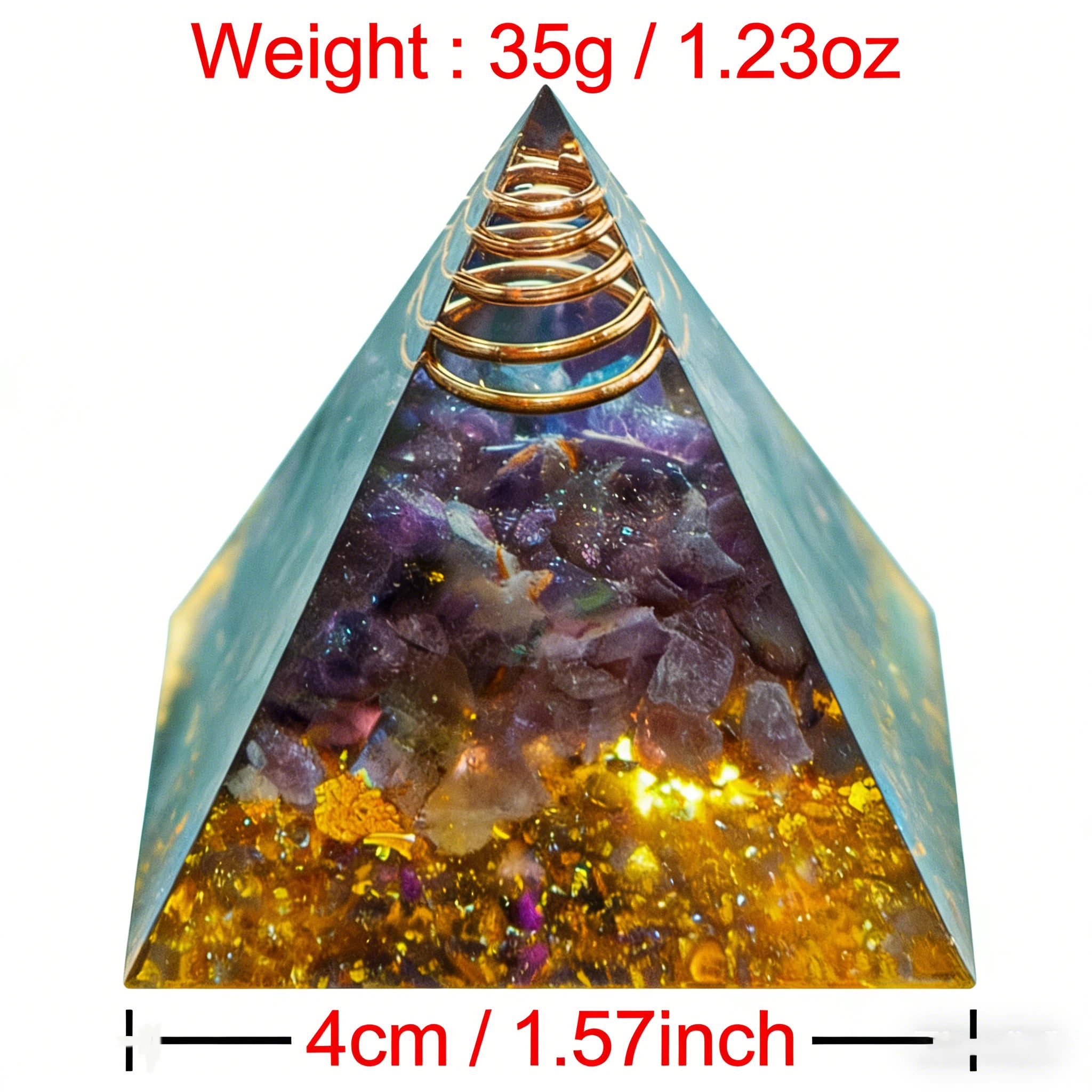 4cm Natural Crystal Pyramid for Chakra Balancing & Sacred Geometry - Aids in Energy Cleansing and Lucid Bedroom Dreaming