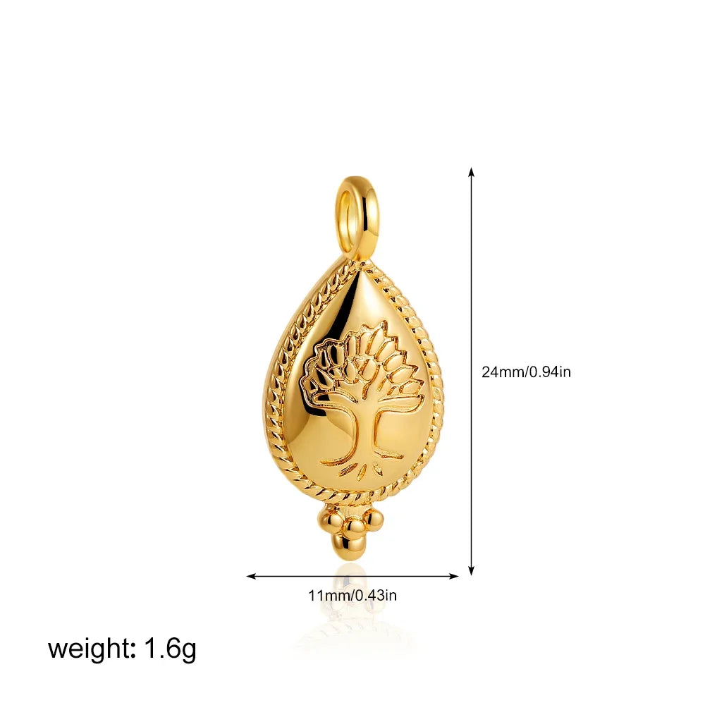 Exquisite Waterproof Moon Star Sun Evil Eyes Pendant for Women Charms Gold Color DIY Accessories Stainless Steel Jewelry