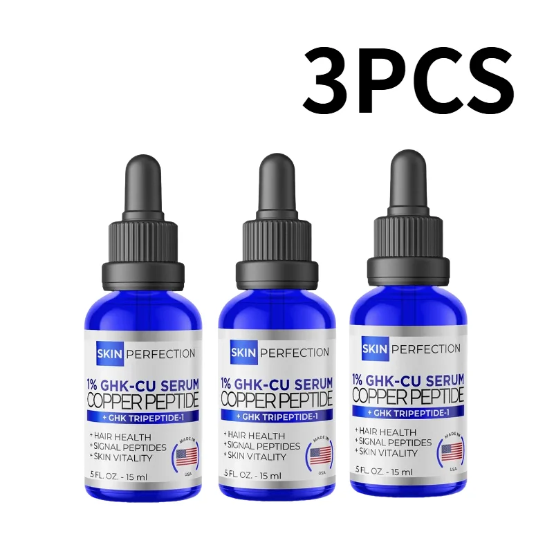 1% GHK-Cu Copper Peptide Serum 15ml, Skin & Hair Health, Brightening, Non-Sticky, Fast Absorbing, Vegan, Paraben-Free